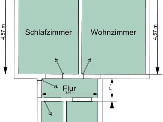 Renovierte 2-Raum-Wohnung mit Balkon