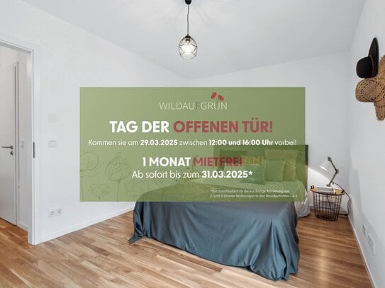 Wohnen im Grünen: Neubauwohnung mit Balkon!