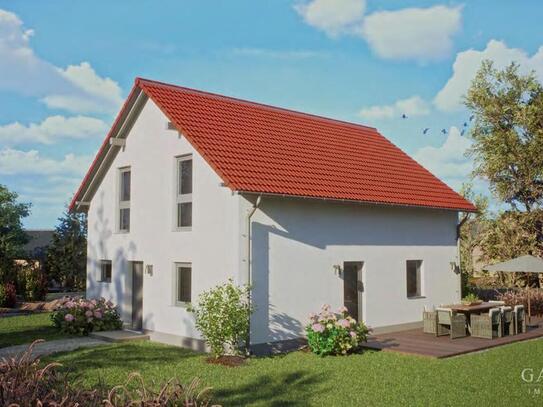 Einfamilienhaus, projektiert, auf Baugrundstück