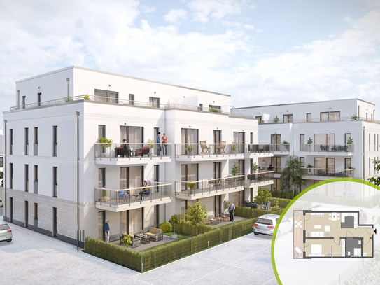 Neubau 2-Zimmer-Wohnung mit XL-Balkon I Aufzug I provisionsfrei