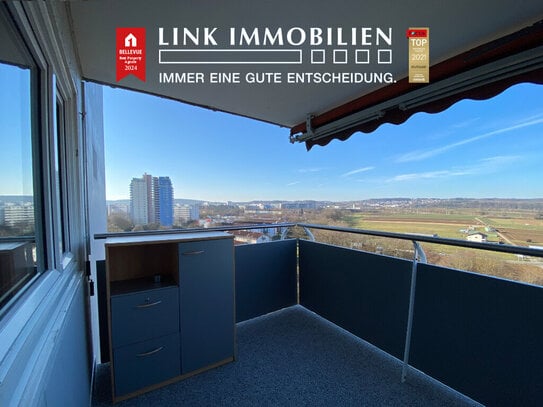 **S-Fasanenhof: 4-Zimmer-Wohnung mit großem Balkon und fantastischem Weitblick**