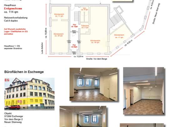 Büroflächen in Eschwege ab 100 qm zu vermieten