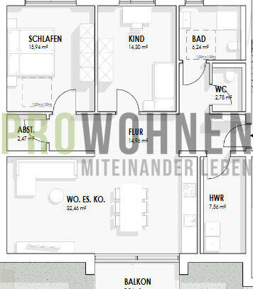 barrierefreie Neubaueigentumswohnung im Stadtteil Obernau mit Premiumqualität