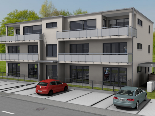 5 Zi.Neubauwohnung KfW 40 mit Terrasse und Rasenfläche