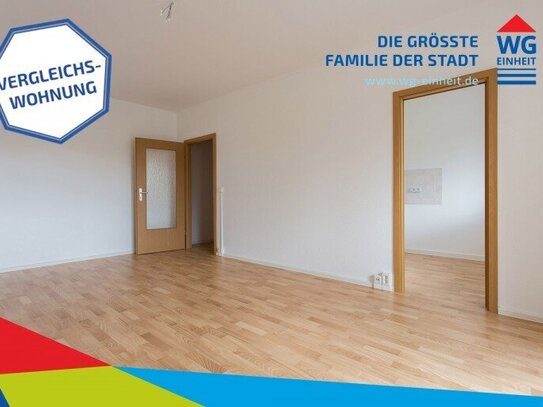 Große 1-Raumwohnung, altersgerecht, mit Gemeinschaftsgarten