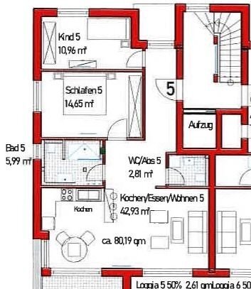 3-ZKB; 80m², Wohnung in exklusiver Lage am Park! 3. OG, Aufzug, Keller...