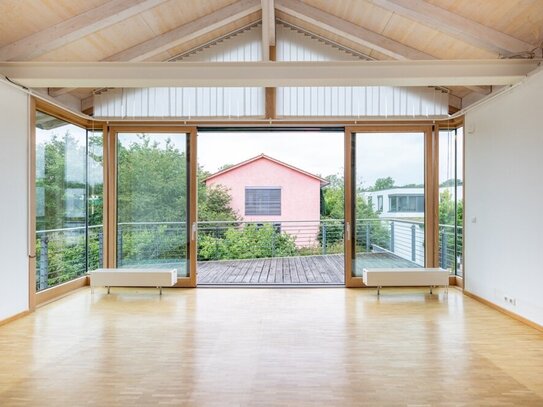 Exklusives, lichtdurchflutetes Haus mit großzügigen Fensterfronten und unverbaubarem Weitblick