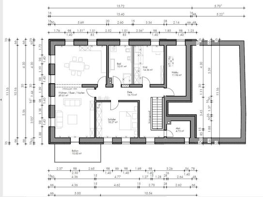 Komplett Sanierte 4-Zimmer Wohnugn inkl Garage OG