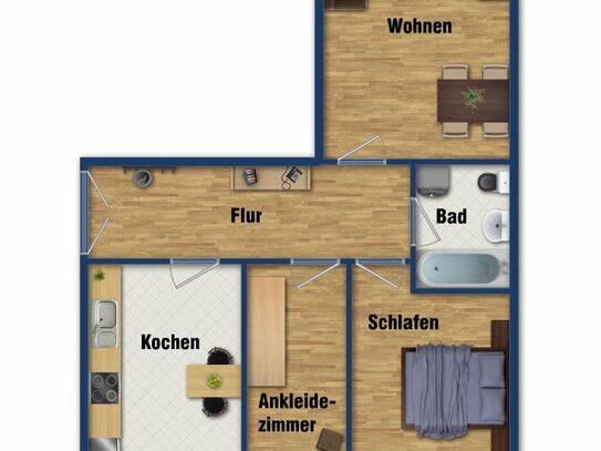 Tolle Dachgeschosswohnung mit großem Balkon