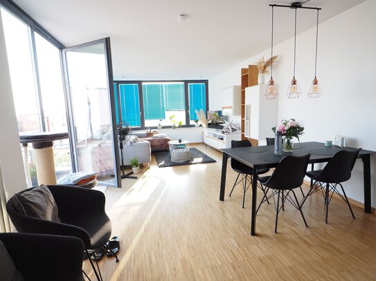 Südstadtpark Fürth: großzügige, helle und moderne 4-Zimmer-Maisonettewohnung mit großer Dachterrasse