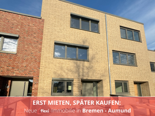 MIETEN MIT KAUFOPTION: Dein Haus am See: Neubau Reihenhaus in Klimasiedlung mit „KFW 40+“ | Bremen-Aumund