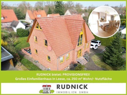 RUDNICK bietet: PROVISIONSFREI! Großes Einfamilienhaus in Leese, ca. 250 m² Wohn/- Nutzfläche