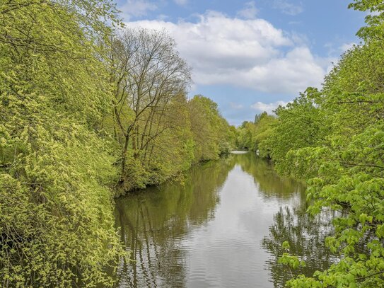 Der Osterbekkanal zum Greifen nah