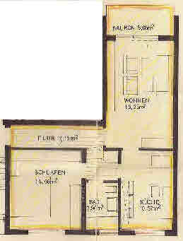 Schicke 2 Zimmerwohnung in ruhiger Wohnlage mit Fernblick bis zur Sackpfeiffe ( kein WBS erwünscht)