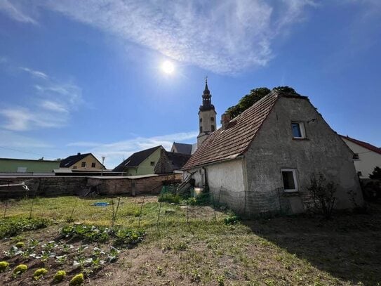 Landsberg OT Klepzig: Einfamilien-Lehmhaus zum Sanieren mit schönem Garten, Anbau möglich