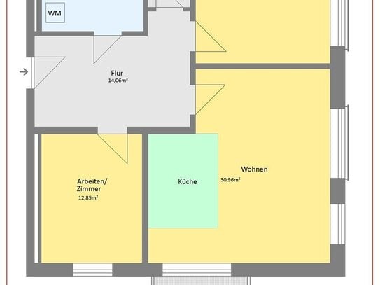 Neue 3 Zimmer-Wohnung im 1. Obergeschoss mit Balkon