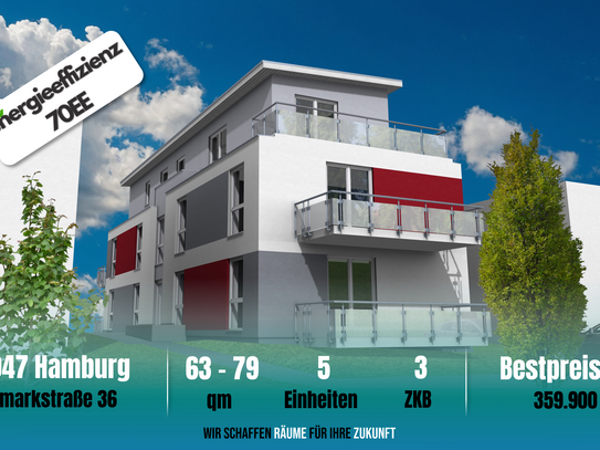 ++PENTHOUSE-WOHNUNG++ 3 ZKB, Südlage, Dachterrasse, mit KfW-Förderung