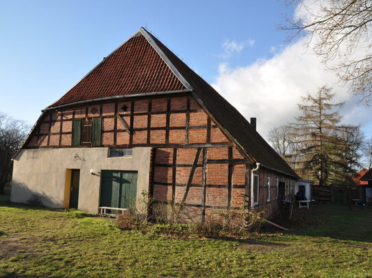 Sanierungsbedürftiger Resthof inmitten des Dorfes Stixe, im Ortsteil Kaarßen von Amt Neuhaus.