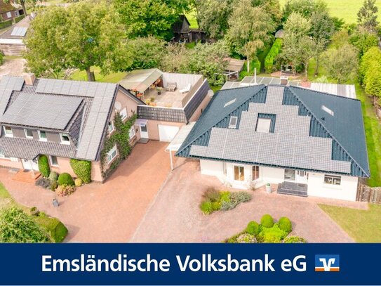 Komplettpaket: Bungalow & großzügiges Mehrfamilienhaus (4 WE, vermietet) in Papenburg - Herbrum