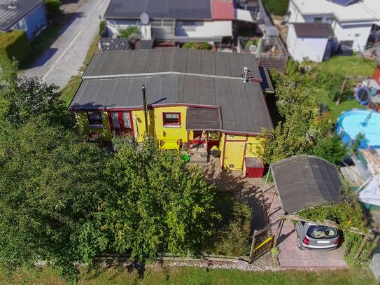 Als Erstwohnsitz nutzbar! Schickes Ferienhaus am Lippesee auf Pachtgrund