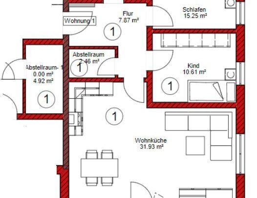 Moderne 3-Zimmerwohnung BJ 2024 mit Einbauküche, Terrasse und Garten