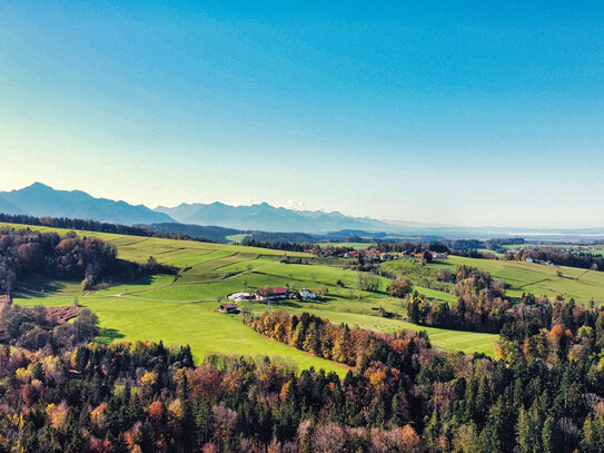 Bestlage im Chiemgau - Traunstein 3km - Grundst. mit Altbestand in sonniger Ortsrandlage auf Anhöhe