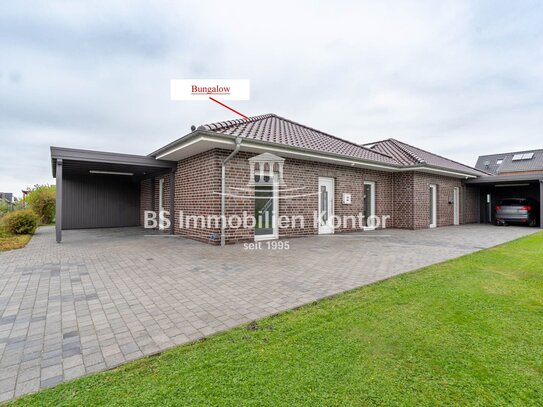 Idealer Altersruhesitz Bungalowhaushälfte mit Terrasse, Carport und Gartenanlage in ruhiger Wohnlage