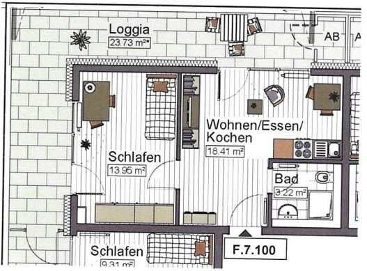 2-Zimmer Wohnung (Single Flat) in Neu-Ulm zu vermieten