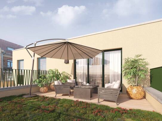 *Neubau südl. Innenstadt - Erstbezug - im Hinterhaus mit Südterrasse samt Grünfläche*