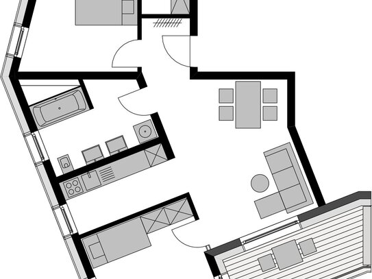 reserviert - Moderne 3-Zimmer Wohnung mit tollem Ausblick vom eigenen Balkon