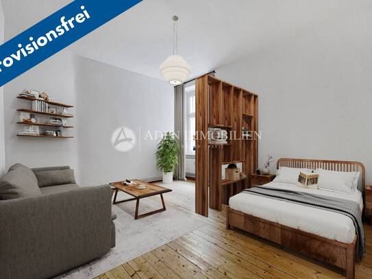 ... Rarität in der City West: 1-Zimmer-Wohnung + Terrasse und Garten - PROVISIONSFREI! ...