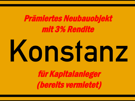 Prämierte Neubau-Wohnung mit 3% Rendite für Kapitalanleger (bereits vermietet)