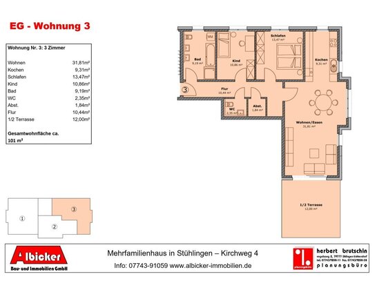 9 Familienhaus Stühlingen mit Lift- 3 Zimmerwohnung Erdgeschoss