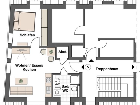 2-Zimmer-Wohnung in Toplage