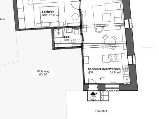 neu errichtete 2-Zi.-Wohnung in kernsaniertem Wohnhaus