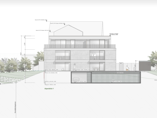 Penthousewohnung mit Dachterrasse - Attraktiver m² Preis - Neubauprojekt Baindt - 6 Familienhaus