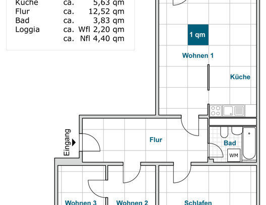 Attraktive 4-Zimmerwohnung in oberster Etage!