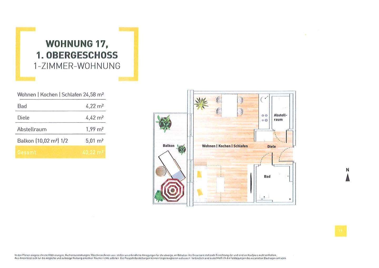 1-Zimmer-Appartement
