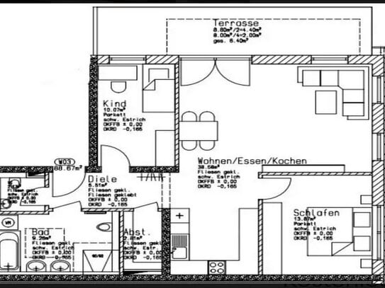 Stilvolle, neuwertige 3-Zimmer-Erdgeschoss mit Terrasse