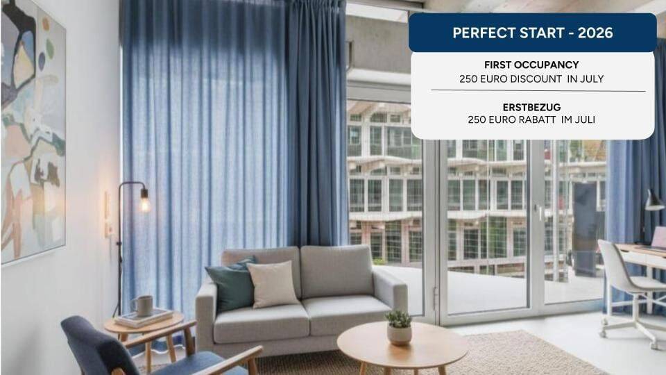 Mietrabatt - Erstbezug: 2-Zimmer Wohnung mit EBK & Balkon, 5 Min. zur U5 - Photo 1