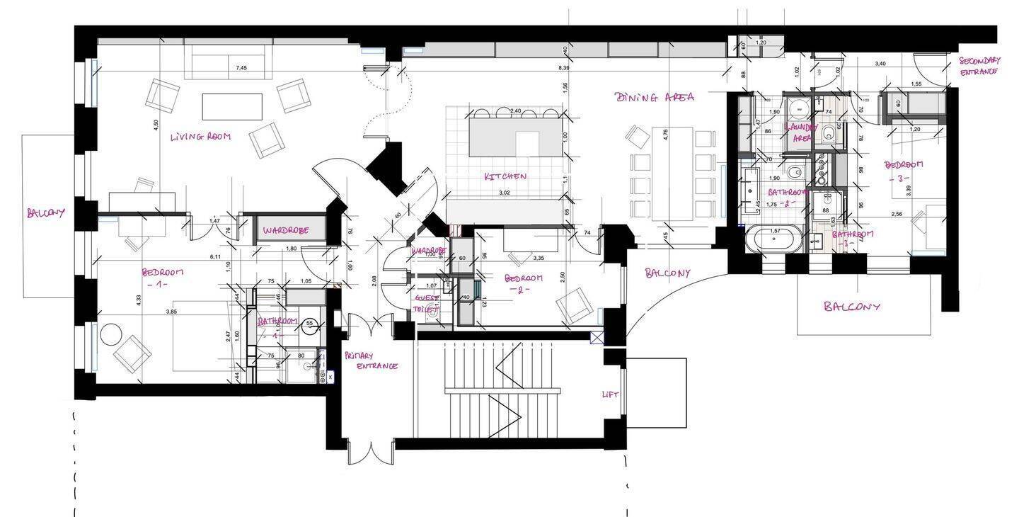 Elegante, voll möblierte 150 m² Altbauwohnung in Charlottenburg - Foto 1
