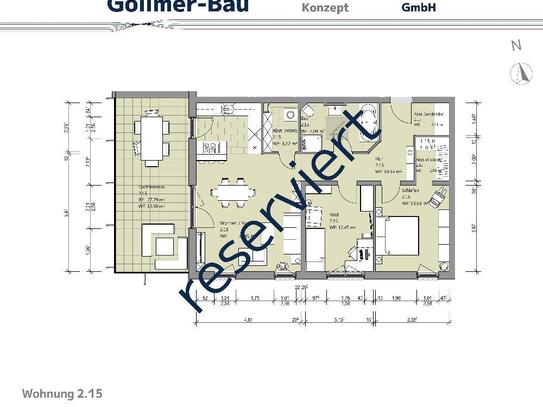 3-Zimmer-Wohnung im Penthouse mit Dachterrasse in Westausrichtung