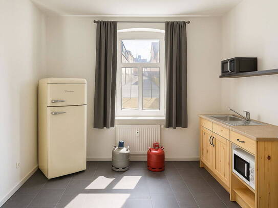 1 Raum Wohnung, auf Wunsch mit EBK im Herzen von Meerane