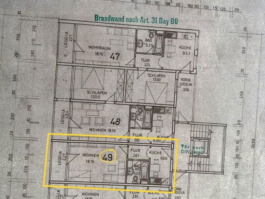 in Zentraler Lage sehr schöne 1,5 Zimmerwohnung mit Loggia zu vermieten