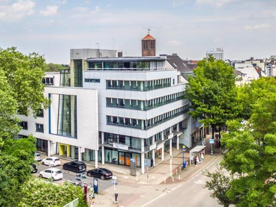 Modernes Bürogebäude in Essen-Rüttenscheid | Dachterrasse | hauseigene Tiefgaragenstellplätze