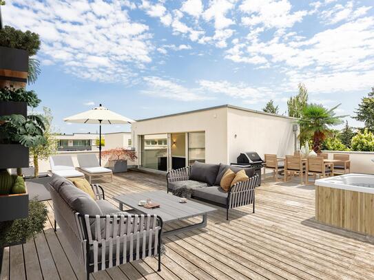 Traumhaftes Penthouse mit Dachterrasse und Blick auf die Nikolaikirche