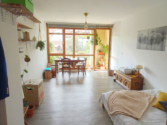 schnuckelige 1-Zimmer-Wohnung mit Balkon und Einbauküche in Nürnberg, St. Johannis