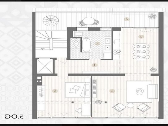 Luxuriöses Penthouse mit Dachterrasse über den Dächern Düsseldorfs