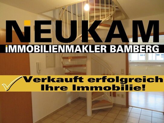 LICHTENEICHE: MAISONETTE-WOHNUNG MIT WENDELTREPPE AUF 2 ETAGEN+2 BÄDER+BALKON FÜR 265.000,-EURO