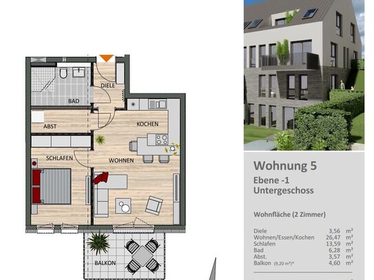 Barrierefreie Etagenwohnung im Zentrum von Schlebusch